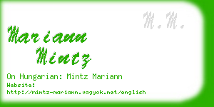 mariann mintz business card